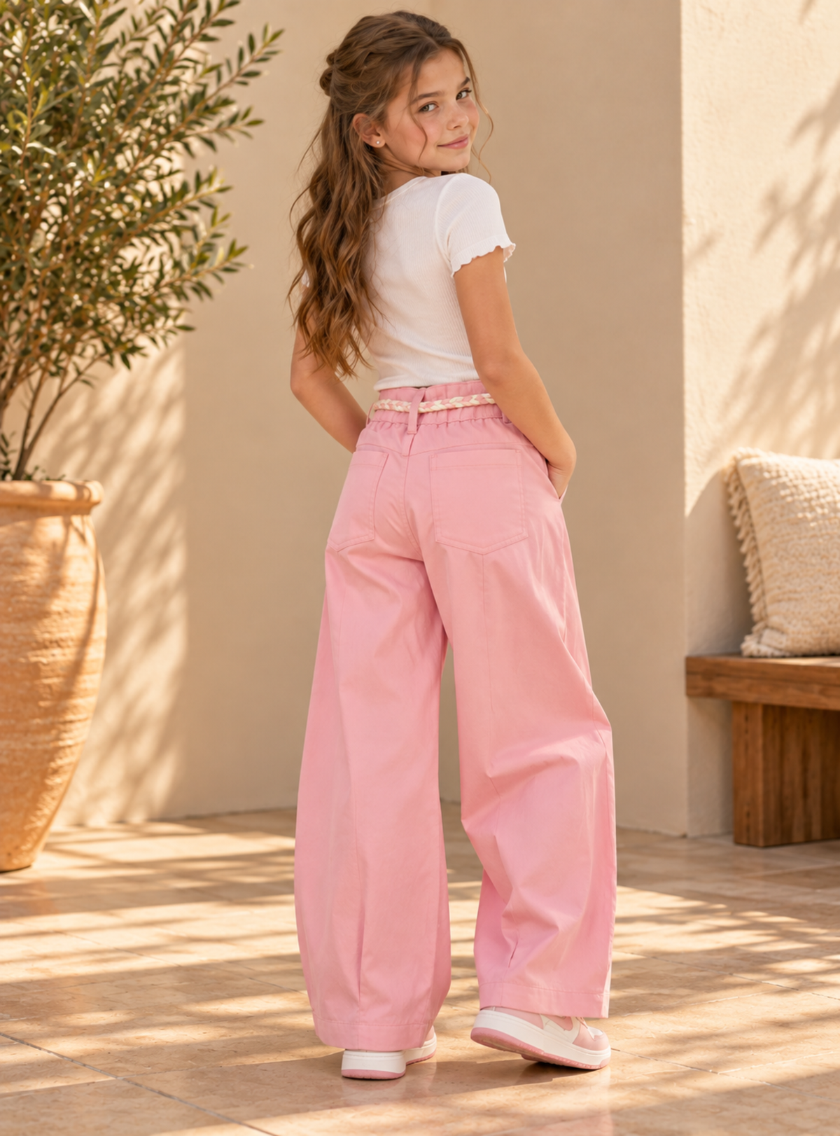 PANTALÓN PARA NIÑA - LIZETH Rosado