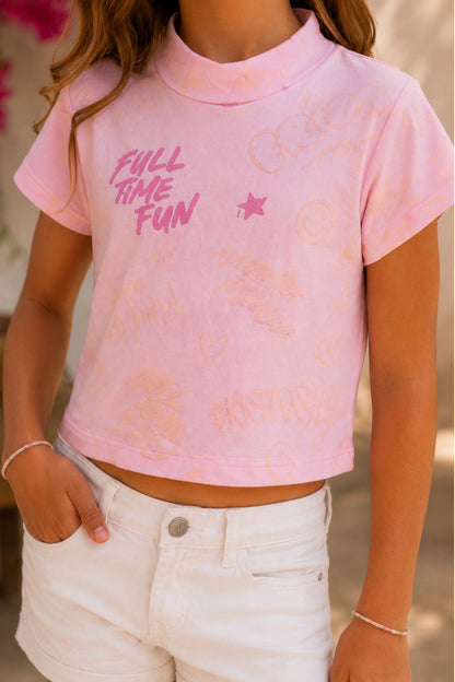 CAMISETA PARA NIÑA - IVANNA ROSADA