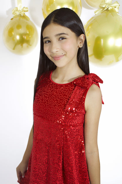 VESTIDO PARA FIESTA NIÑA- LENTEJUELAS