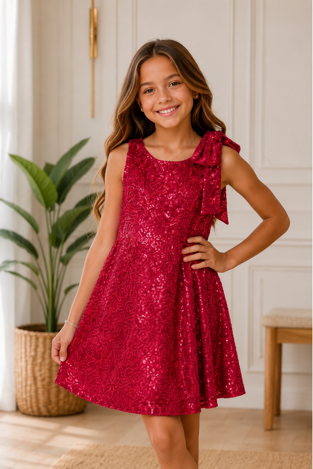 VESTIDO PARA NIÑA - FIESTA LENTEJUELA