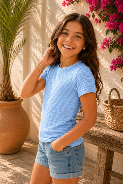 BLUSA PARA NIÑA - SOL AZUL