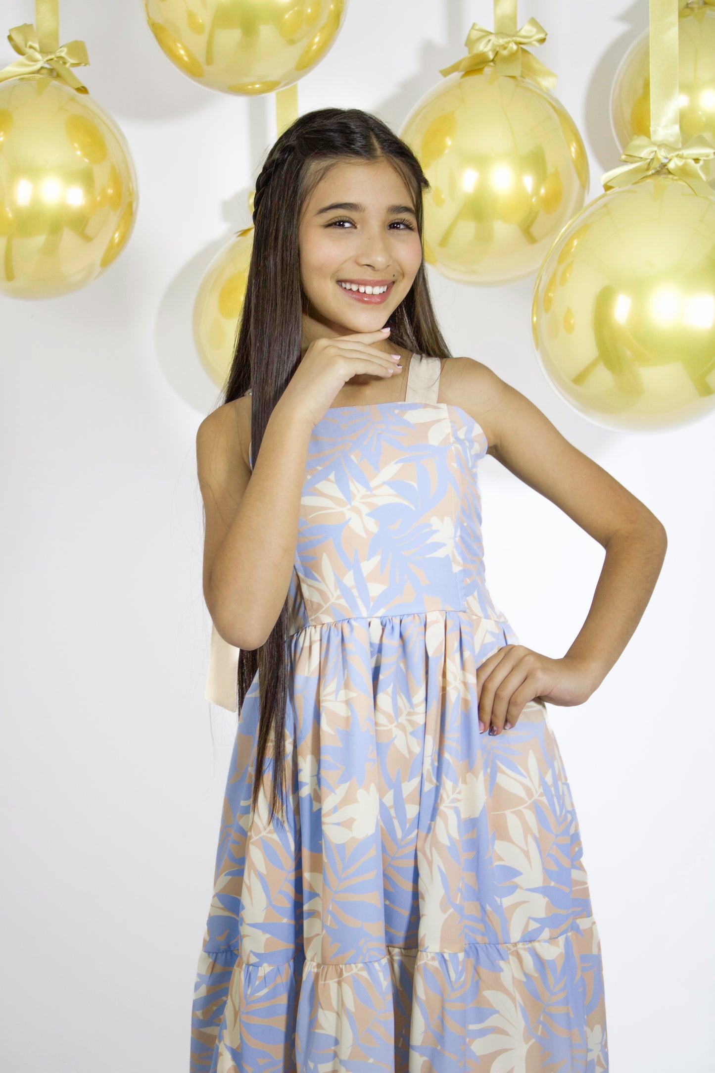 VESTIDO PARA NIÑA- LONDRES AZUL
