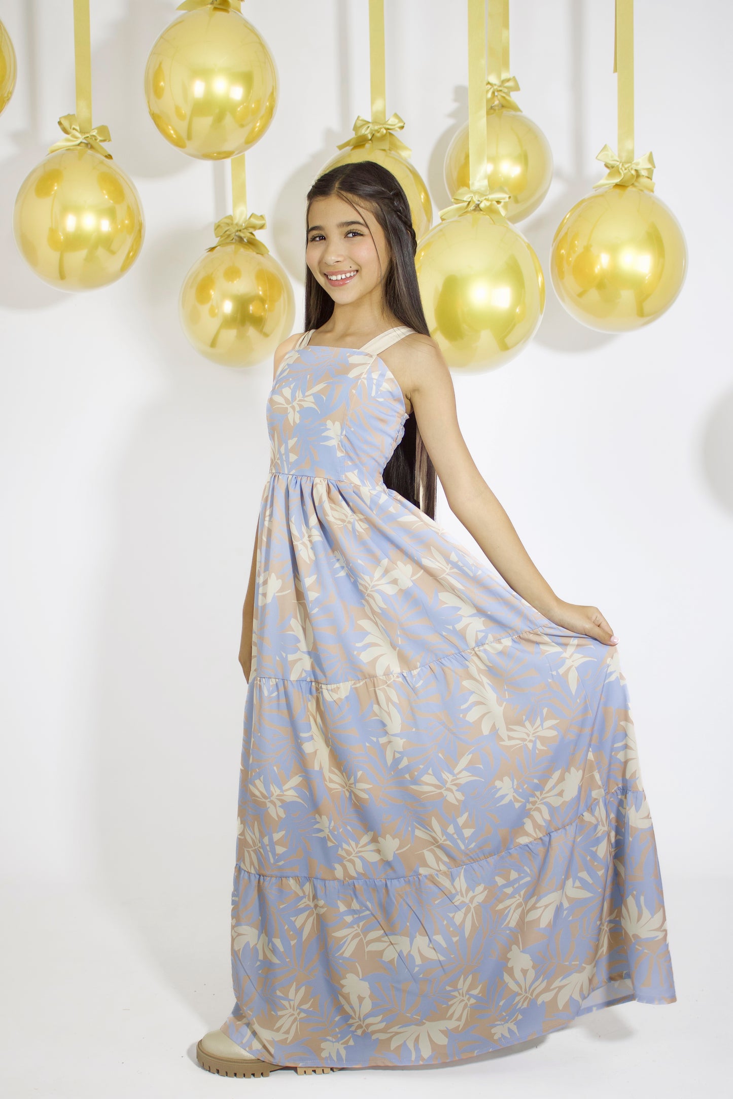 VESTIDO PARA NIÑA- LONDRES AZUL