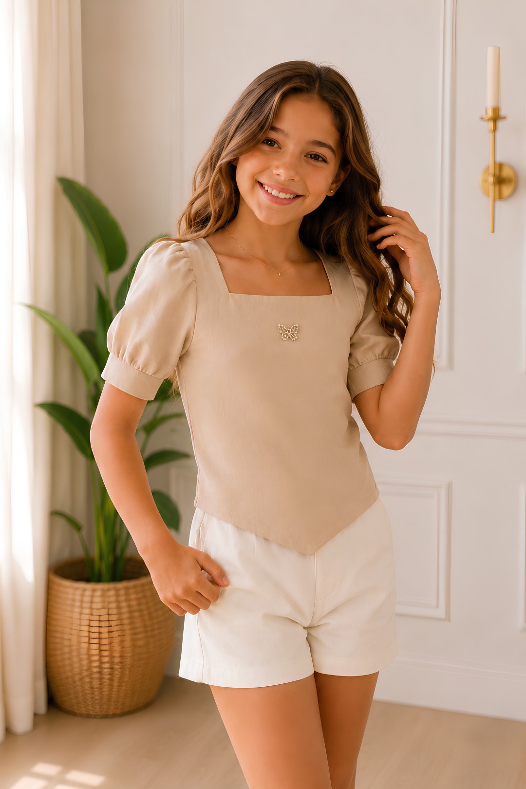 BLUSA PARA NIÑA - LINA CAMEL