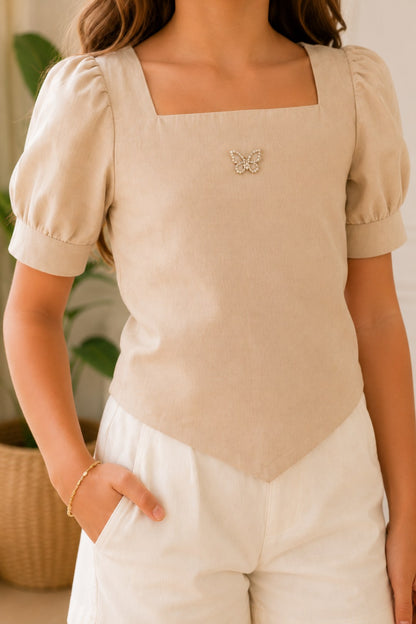 BLUSA PARA NIÑA - LINA CAMEL