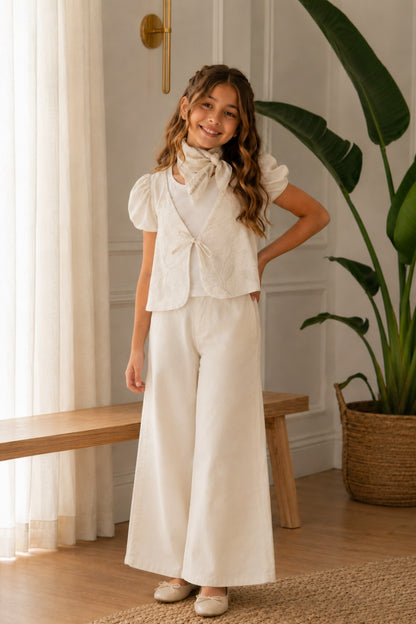 CONJUNTO PARA NIÑA - PANTALÓN + PAÑOLETA MILA