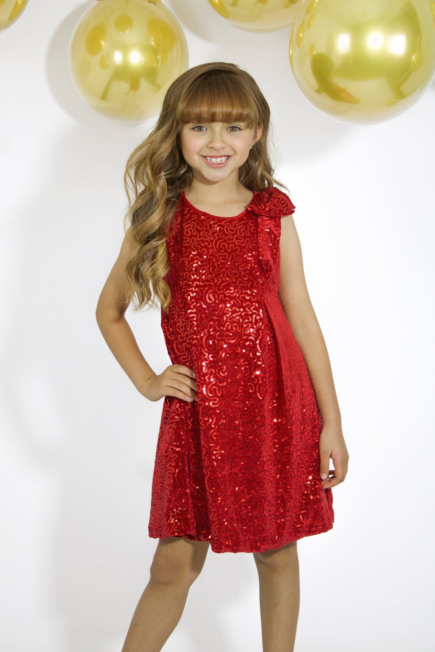VESTIDO PARA FIESTA NIÑA- LENTEJUELAS