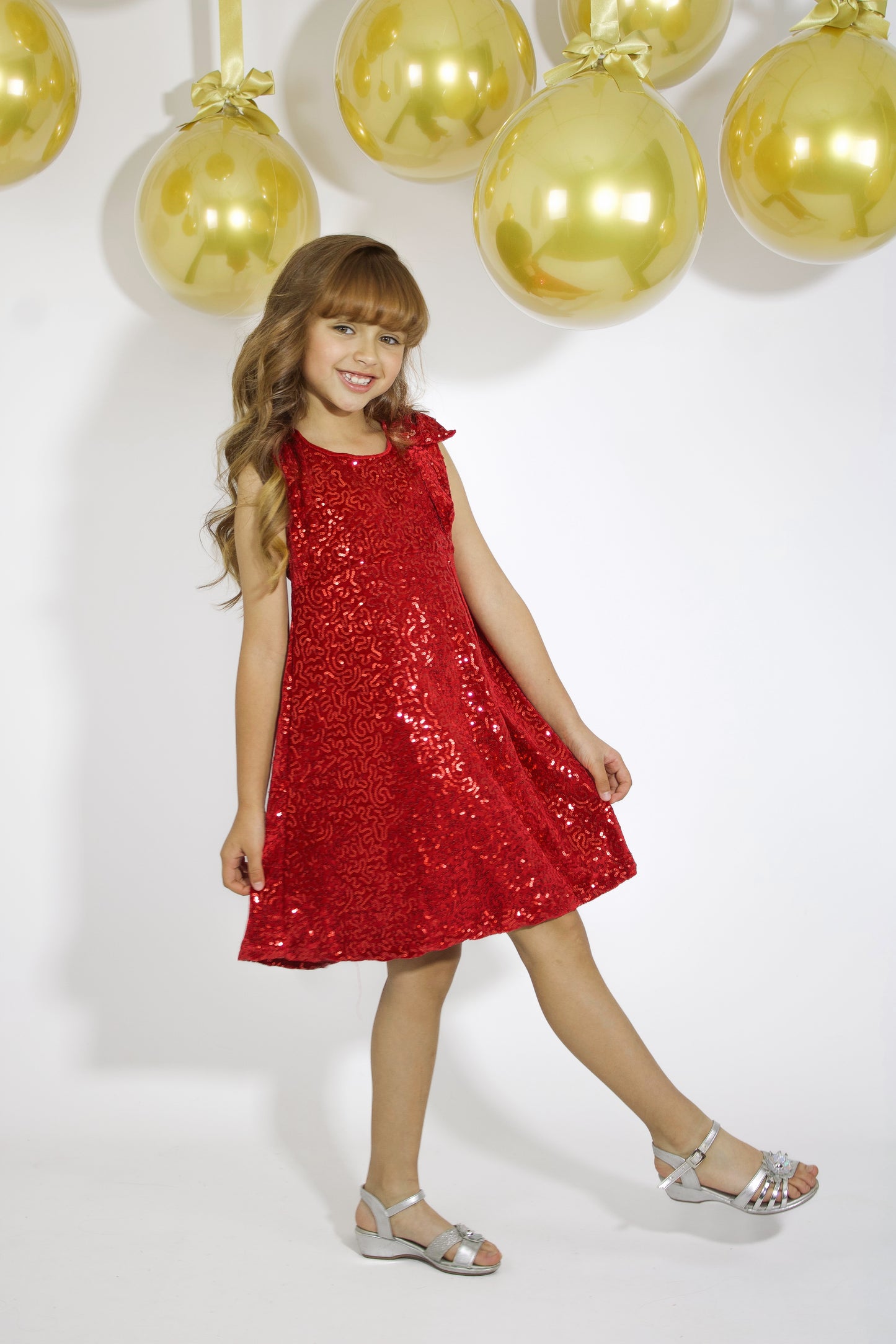 VESTIDO PARA FIESTA NIÑA- LENTEJUELAS