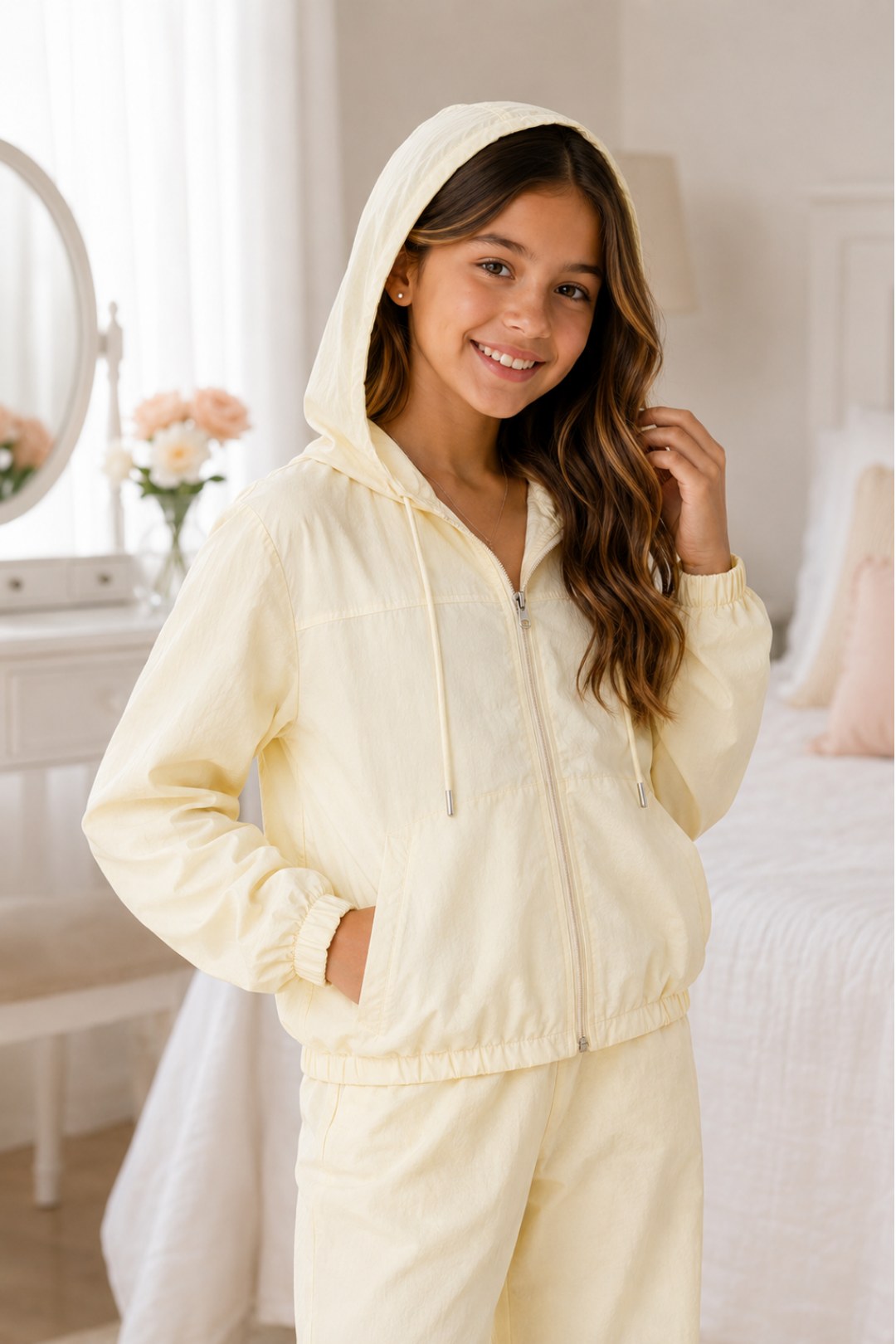 SUDADERA PARA NIÑA - ALISON AMARILLO MANTEQUILLA