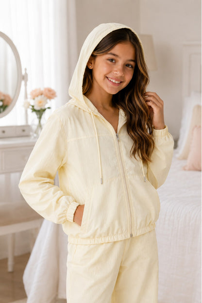 SUDADERA PARA NIÑA - ALISON AMARILLO MANTEQUILLA