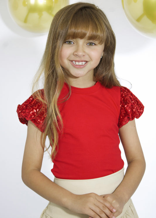 CAMISETA PARA NIÑA - LENTEJUELAS