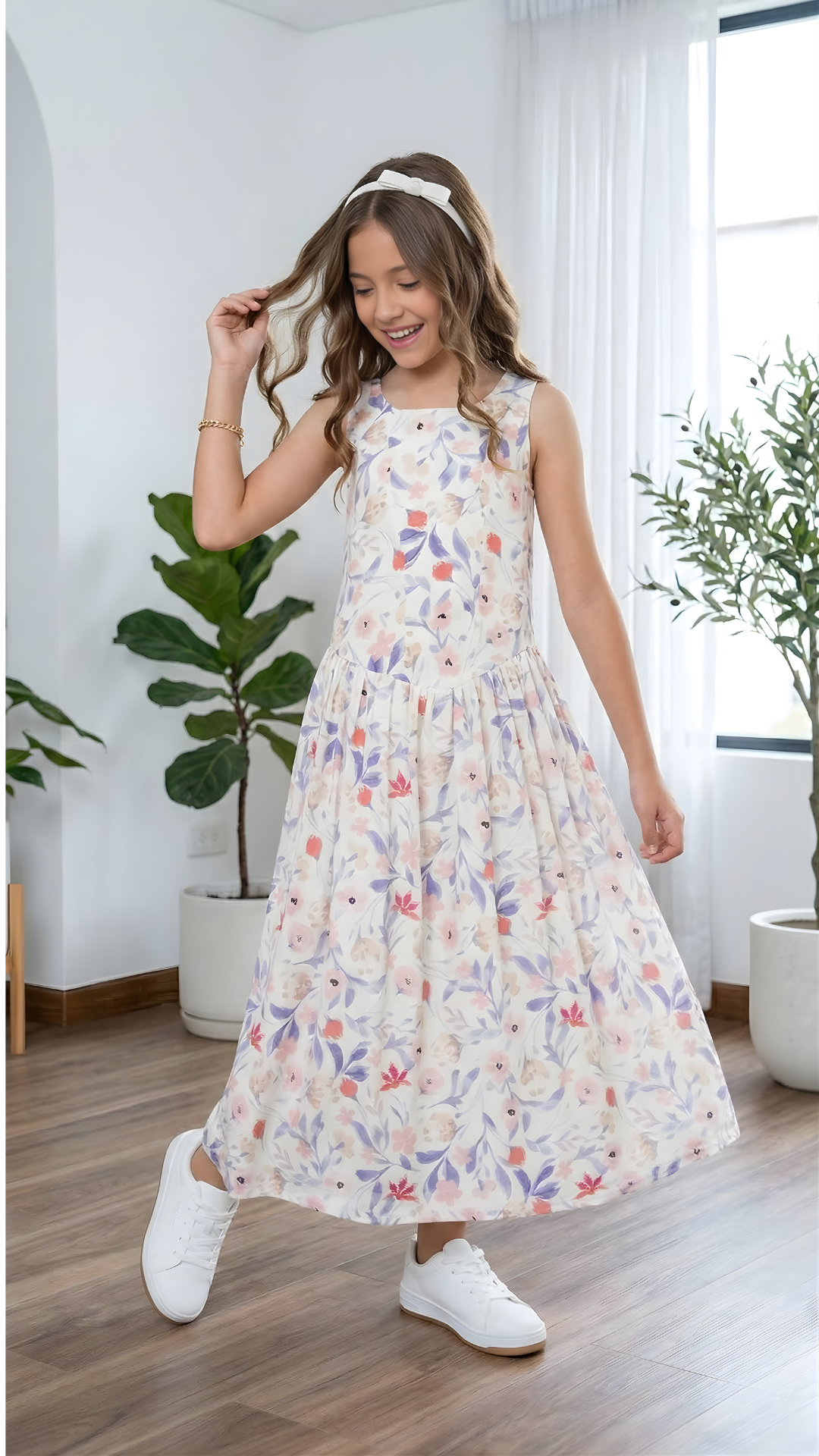 VESTIDO LARGO PARA NIÑA- DAKOTA