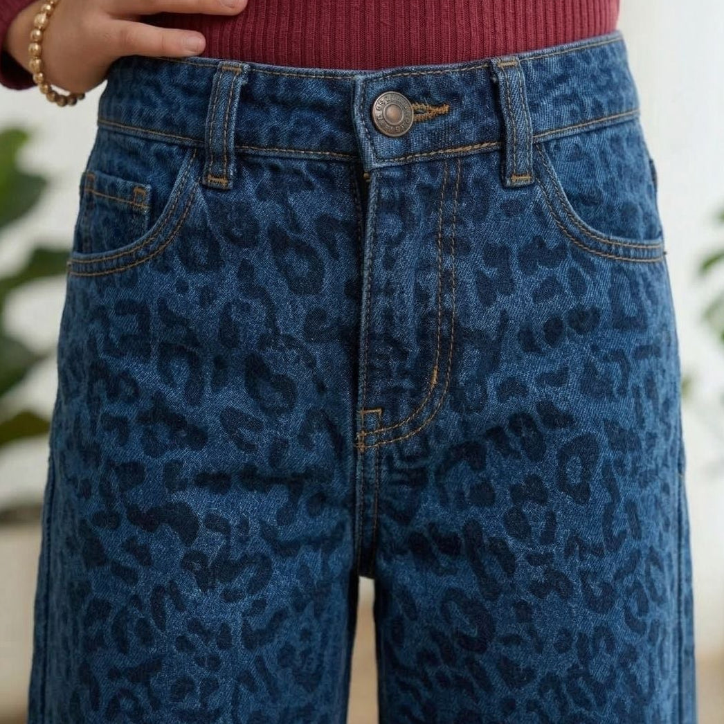 JEAN PARA NIÑA- ANIMAL PRINT