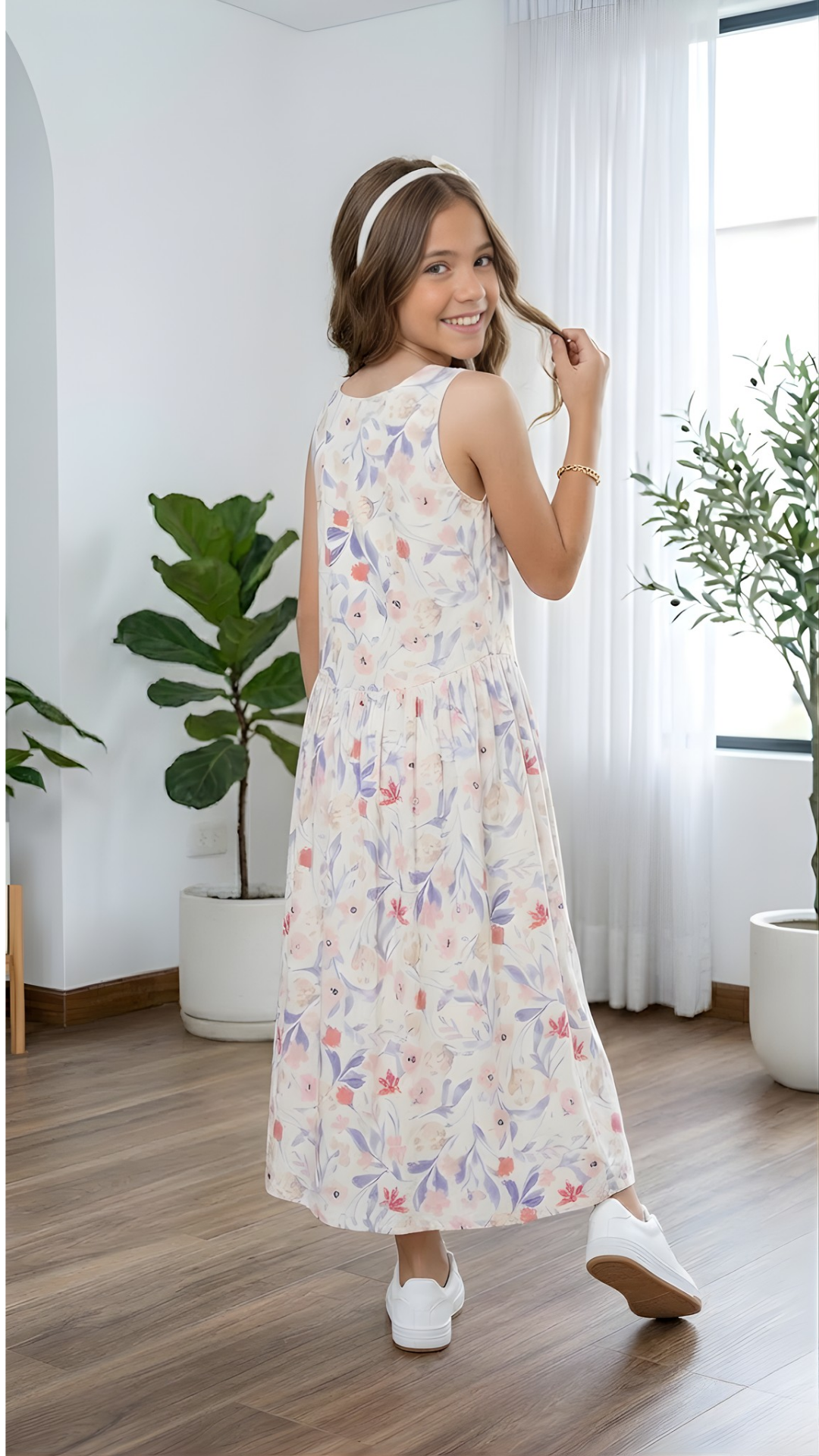 VESTIDO LARGO PARA NIÑA- DAKOTA