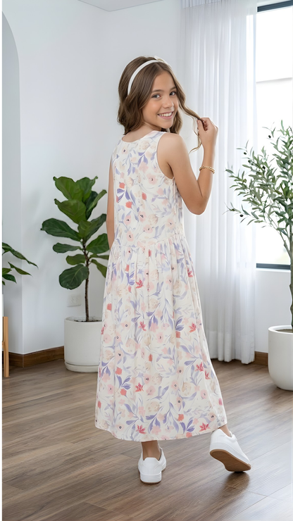 VESTIDO LARGO PARA NIÑA- DAKOTA