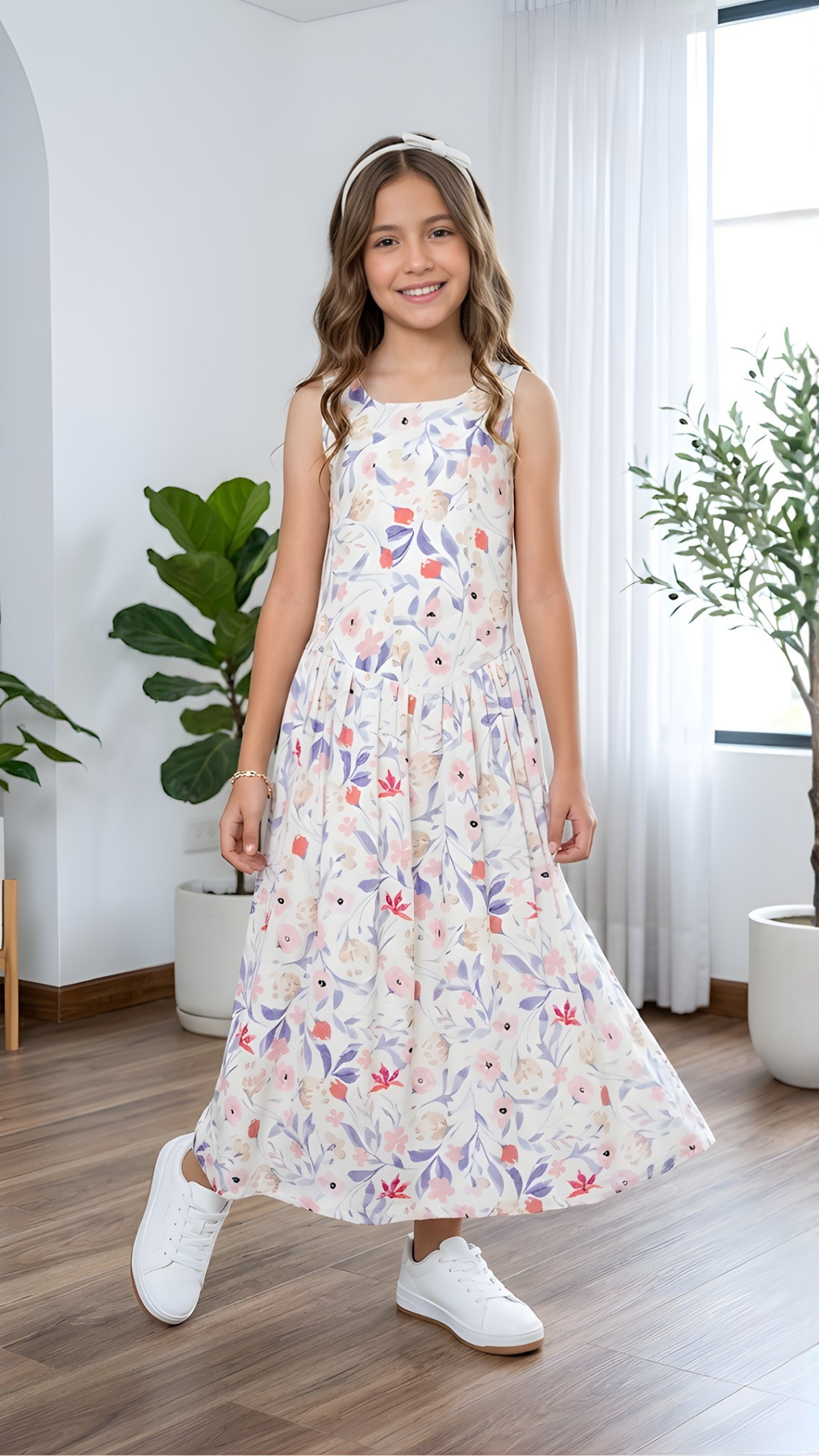 VESTIDO LARGO PARA NIÑA- DAKOTA