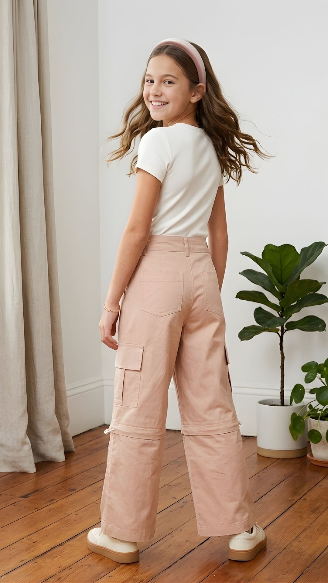 PANTALÓN PARA NIÑA ROSADO -  CARGO CATALINA