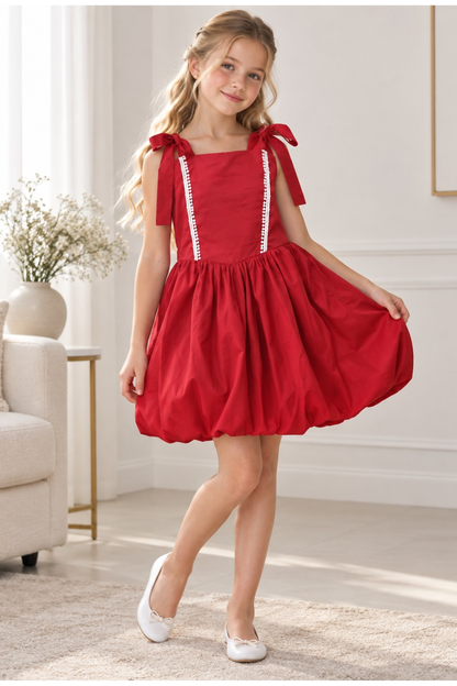 VESTIDO PARA NIÑA - MELANIE ROJO