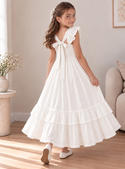 VESTIDO LARGO PARA NIÑA - KATYNA BLANCO