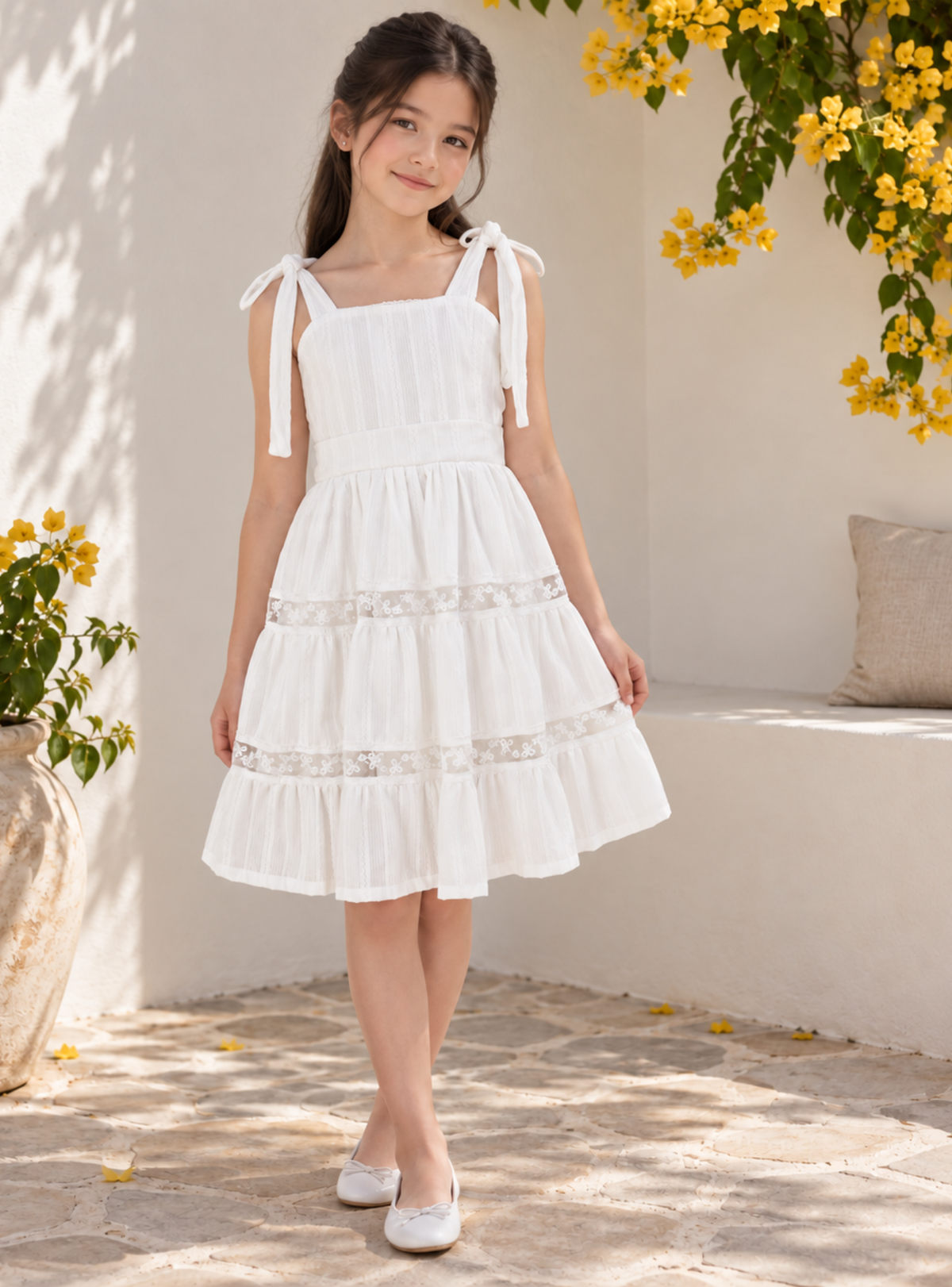 Blanco - VESTIDO PARA NIÑA - WHITE