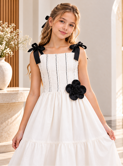 MAXI VESTIDO PARA NIÑA - MABEL Negro