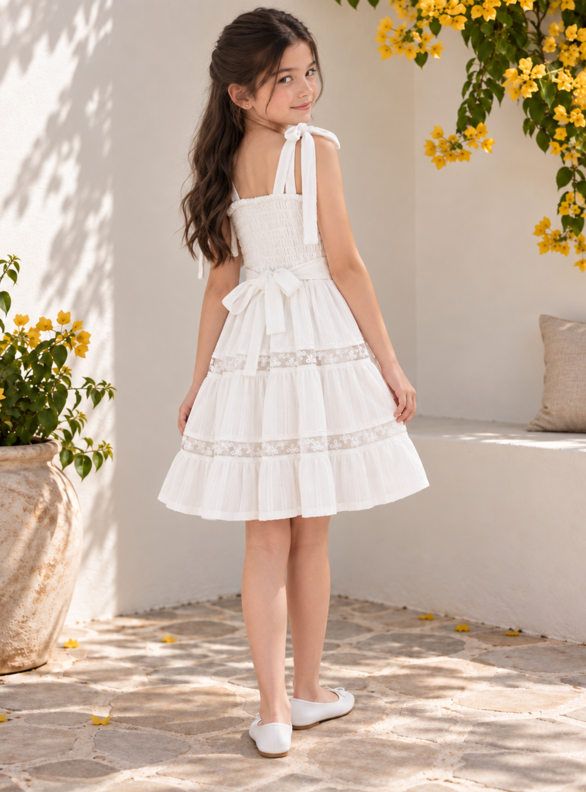 Blanco - VESTIDO PARA NIÑA - WHITE