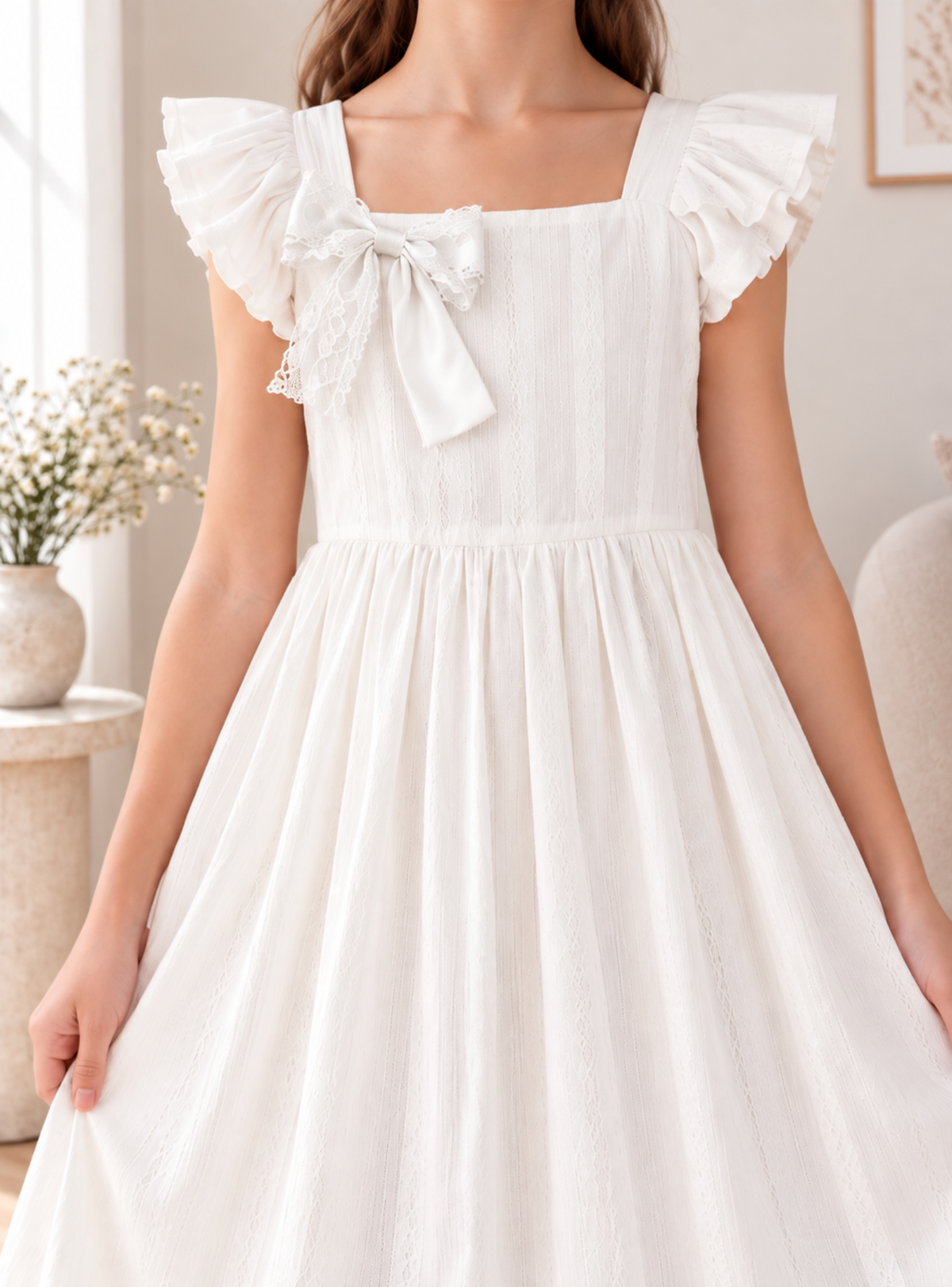 VESTIDO LARGO PARA NIÑA - KATYNA BLANCO