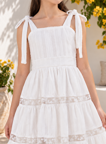 Blanco - VESTIDO PARA NIÑA - WHITE