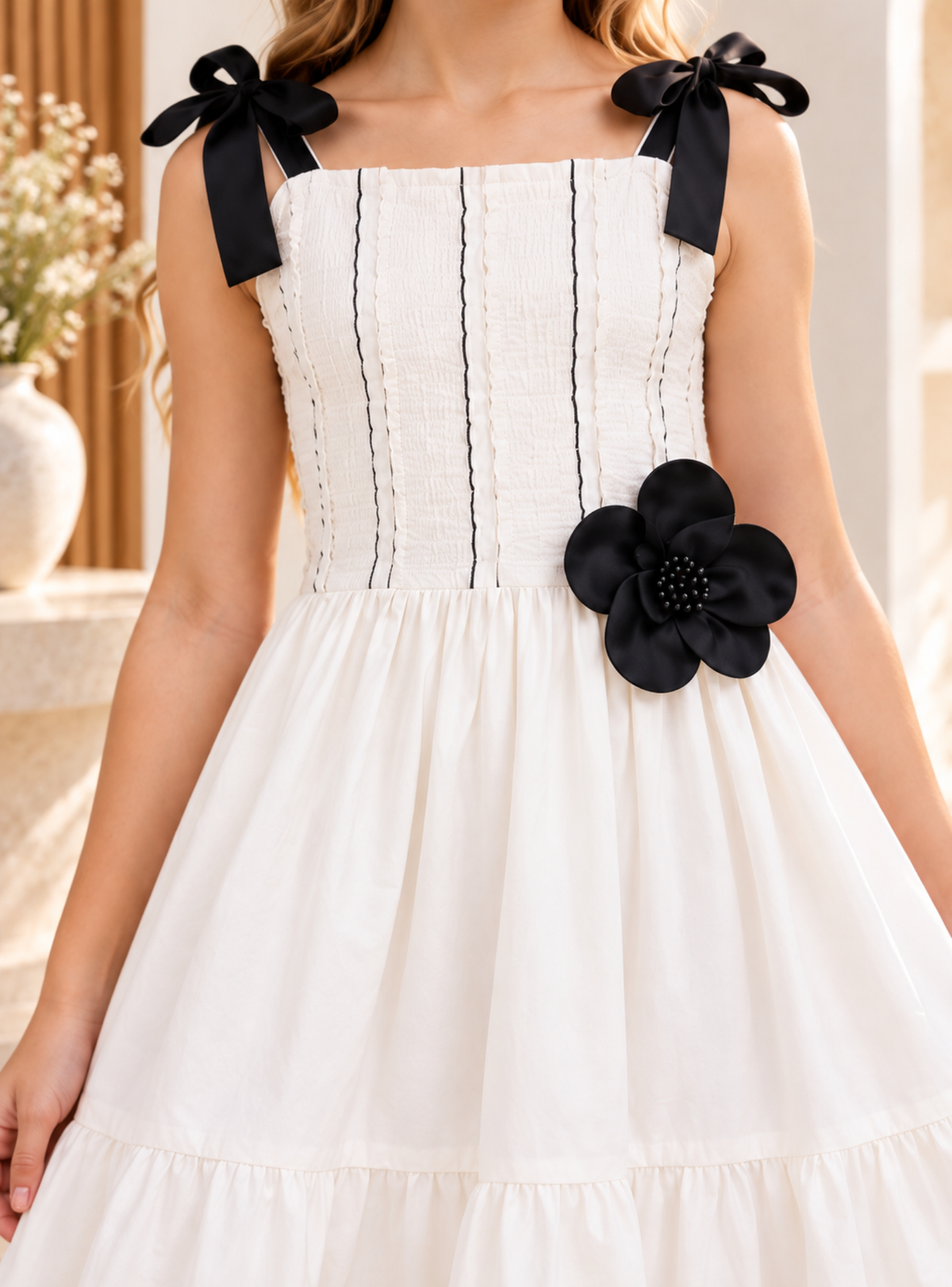 MAXI VESTIDO PARA NIÑA - MABEL Negro