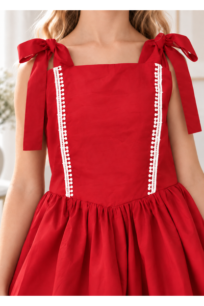 VESTIDO PARA NIÑA - MELANIE ROJO