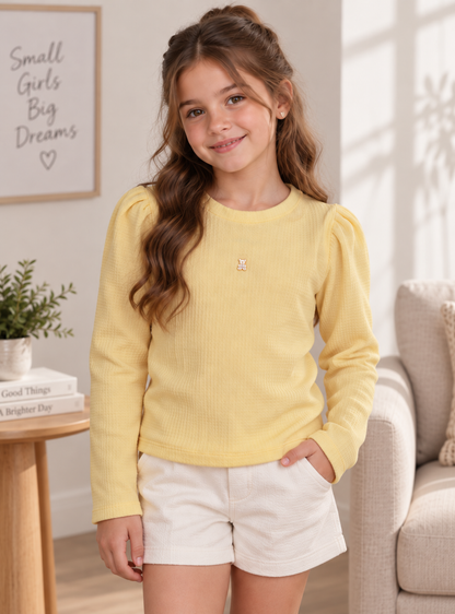 BUZO PARA NIÑA - ALMA AMARILLO
