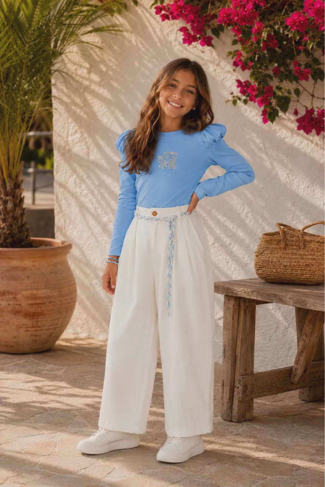 PANTALÓN PARA NIÑA - BALLOON MARFIL