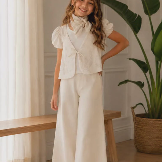CONJUNTO PARA NIÑA - PANTALÓN + PAÑOLETA MILA
