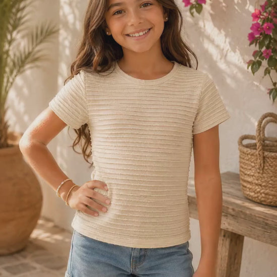 BLUSA PARA NIÑA - SOL CAMEL