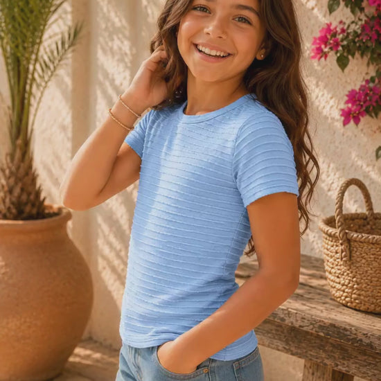 BLUSA PARA NIÑA - SOL AZUL