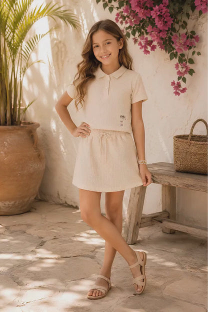 CONJUNTO PARA NIÑA - FALDA SHORT DEPORTIVO ALICIA
