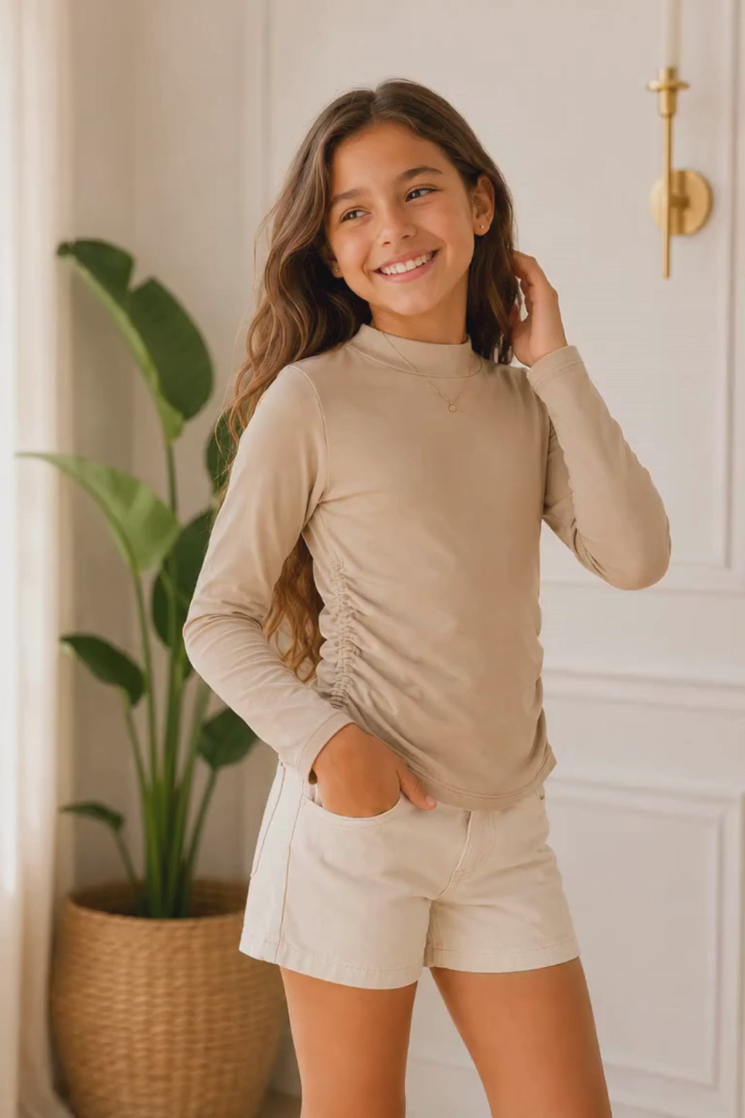 BLUSA PARA NIÑA - MANGA LARGA LINDA