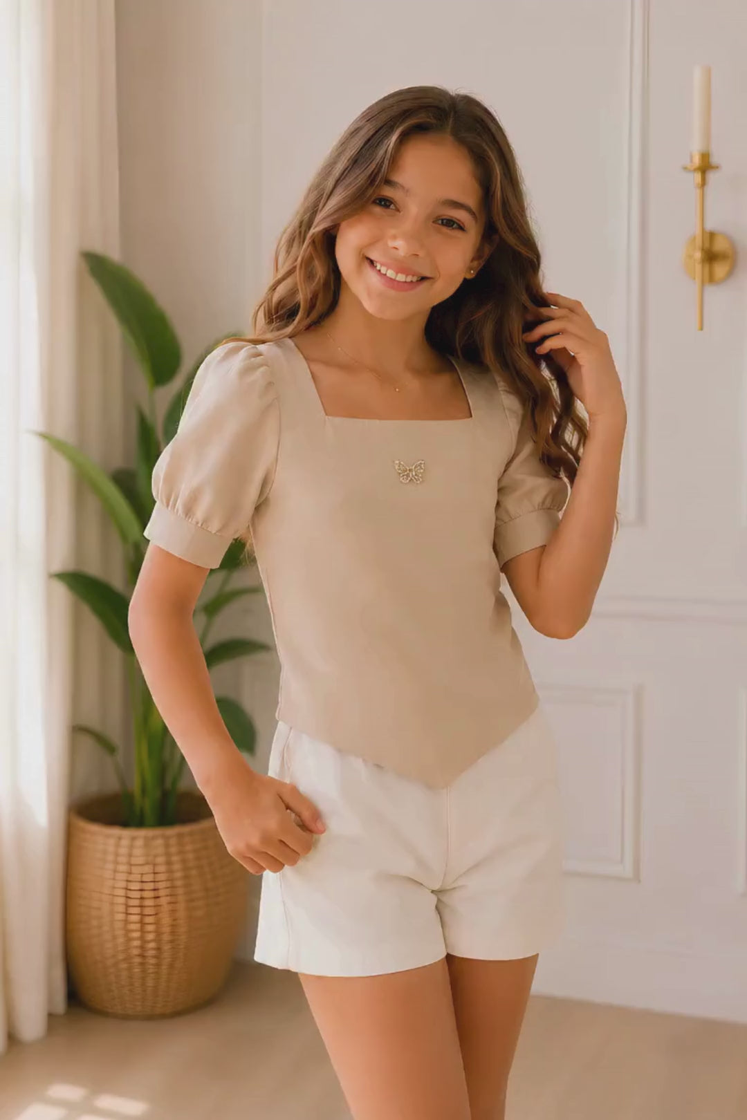 BLUSA PARA NIÑA - LINA CAMEL