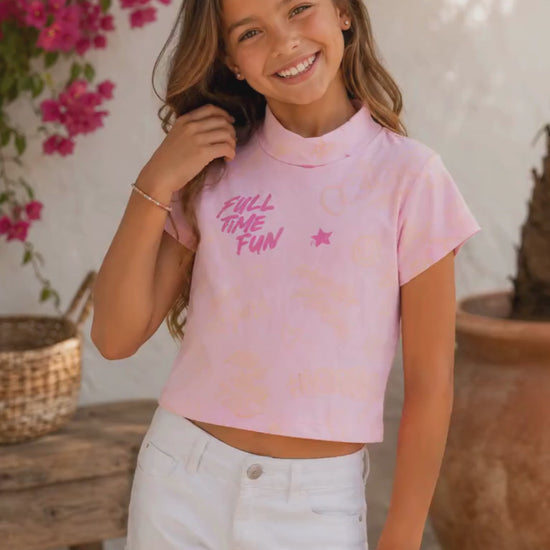 CAMISETA PARA NIÑA - IVANNA ROSADA